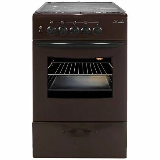 Плита газовая ЛЫСЬВА ГП 400МC-2у коричневая с крышкой