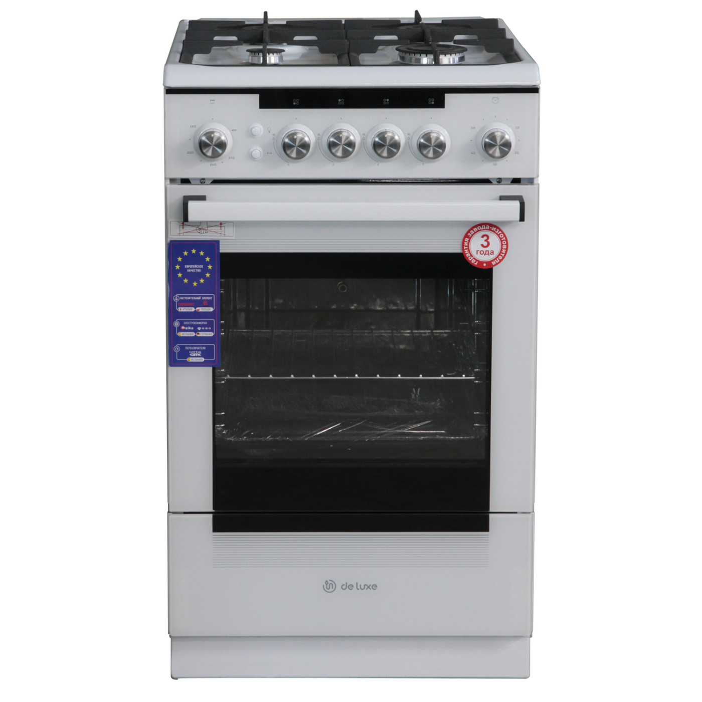 Плита газовая De Luxe 506040.23г(кр.) Ч/Р