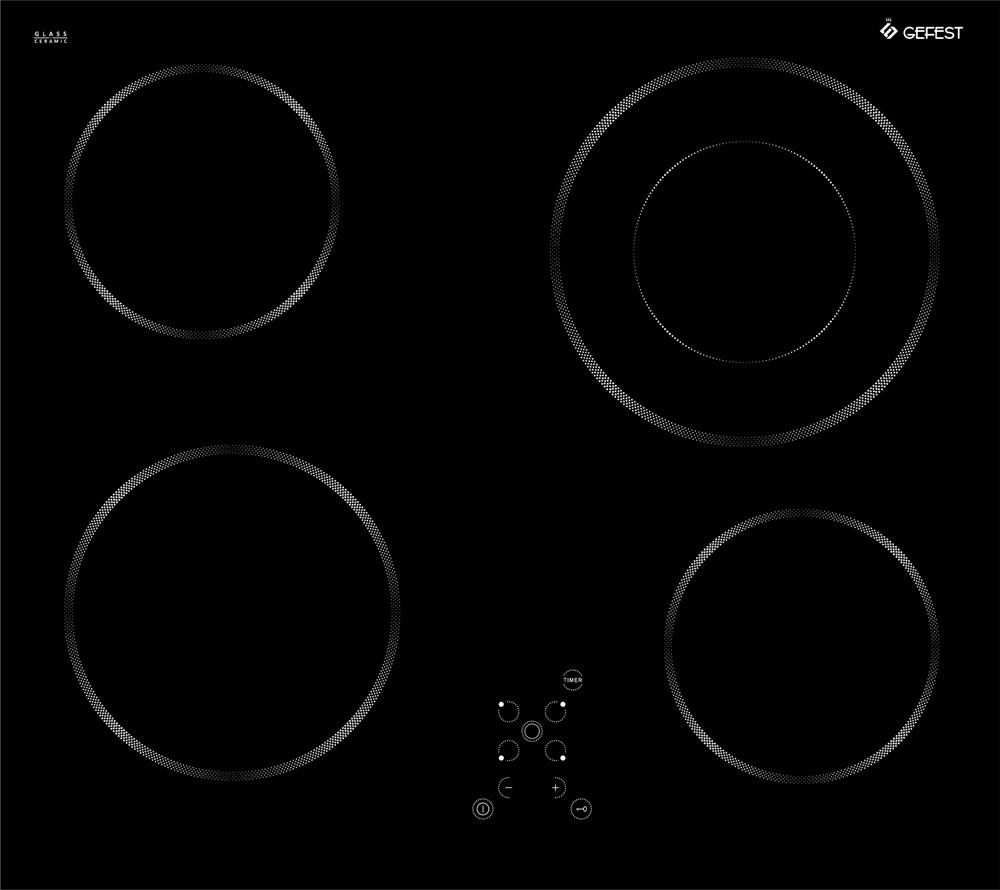 Электрическая варочная поверхность GEFEST ПВЭ 4233 K10
