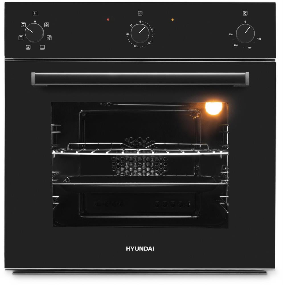 Электрический духовой шкаф Hyundai 6006.03 BG черное стекло
